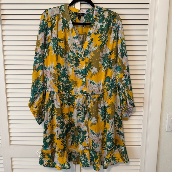 Jessica Simpson Floral Long Sleeve Dress, Never Worn - Size Large - Picture 1 of 12